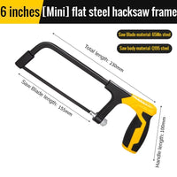 Deli Handmade Small Hacksaw Household DIY Small Handheld Saw Blade Iron Mini Saw Bow Hand Holder Woodworking Steel Holder