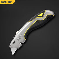 Deli Zinc Alloy Retractable Box Cutter Premium taglierino professionale  Utility Knife Wallpaper cuchillos Stationery Tools нож