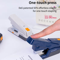 Deli Heavy Duty Stapler Effortles Stapler Paper Stapling Machine 25 Sheet School Office Supply Stationery Power Saving Stapler