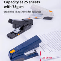 Deli Heavy Duty Stapler Effortles Stapler Paper Stapling Machine 25 Sheet School Office Supply Stationery Power Saving Stapler