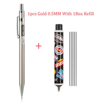 Deli High Quality Full Metal Mechanical Pencil 0.5/0.7 Lapices For Professional PaintingAnd Writing School Supplies