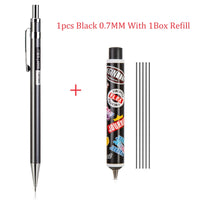 Deli High Quality Full Metal Mechanical Pencil 0.5/0.7 Lapices For Professional PaintingAnd Writing School Supplies