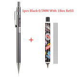 Deli High Quality Full Metal Mechanical Pencil 0.5/0.7 Lapices For Professional PaintingAnd Writing School Supplies