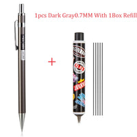 Deli High Quality Full Metal Mechanical Pencil 0.5/0.7 Lapices For Professional PaintingAnd Writing School Supplies