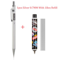 Deli High Quality Full Metal Mechanical Pencil 0.5/0.7 Lapices For Professional PaintingAnd Writing School Supplies