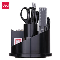 Deli High Quality Stationery Office Suit 3 Spec Large Capacity Compartments Desk Stationery Set Pen Holder For School Supplies