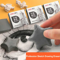 Deli Kneadable Soft Eraser Pack, Conjunto de desenho profissional do esboço, Lápis do esboço do artista, 6pcs