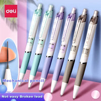 Deli Mechanical Pencil 0.5mm/0.7mm Lead Refill Student Writing Stationery for Kids School Supplies Automatic Pencil With Erasers