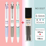 Deli Mechanical Pencil 0.5mm/0.7mm Lead Refill Student Writing Stationery for Kids School Supplies Automatic Pencil With Erasers