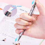 Deli Mechanical Pencil 0.7mm HB Metal Automatic Pencils for Student Art Sketch Writing 2B Pencil Lead Refills With Erasers