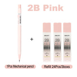 Deli Mechanical Pencil 2.0mm Lead HB 2B Sketch Writing Automatic Pencil Refills for Kids Stationery with Sharpener Pencil