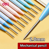 Deli Mechanical Pencil 2.0mm Lead HB 2B Sketch Writing Automatic Pencil Refills for Kids Stationery with Sharpener Pencil