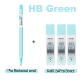 Deli Mechanical Pencil 2.0mm Lead HB 2B Sketch Writing Automatic Pencil Refills for Kids Stationery with Sharpener Pencil