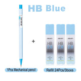 Deli Mechanical Pencil 2.0mm Lead HB 2B Sketch Writing Automatic Pencil Refills for Kids Stationery with Sharpener Pencil