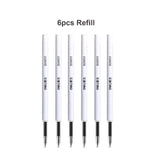 Deli Metal Gel Pens Rotate Sign Ballpen Pens 0.5mm Smooth Refill Black Ink for Kids Office School Writing Pen Stationary