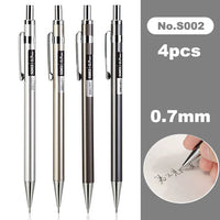 Deli Metal Mechanical Pencil 0.7mm 2B Lead Pencil Refill for Kids Writing Sketching Art Drawing Stationery Automatic Pencil Set