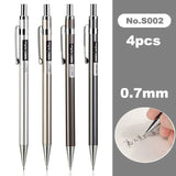 Deli Metal Mechanical Pencil 0.7mm 2B Lead Pencil Refill for Kids Writing Sketching Art Drawing Stationery Automatic Pencil Set