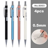 Deli Metal Mechanical Pencil 0.7mm 2B Lead Pencil Refill for Kids Writing Sketching Art Drawing Stationery Automatic Pencil Set