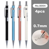 Deli Metal Mechanical Pencil 0.7mm 2B Lead Pencil Refill for Kids Writing Sketching Art Drawing Stationery Automatic Pencil Set