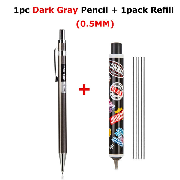 Deli Metal Mechanical Pencil for Drawing 0.5MM 0.7MM portaminas механи –  AOOKMIYA