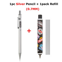 Deli Metal Mechanical Pencil for Drawing 0.5MM 0.7MM portaminas механический карандаш for School Student Art Stationery Supplies