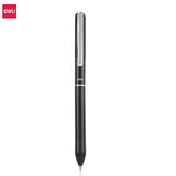 Deli Metal Rotary Gel Ink Ballpoint Pen, 0.5mm Extra Fine Bullet Rods Signature Business Smooth Writing Pens for Office School