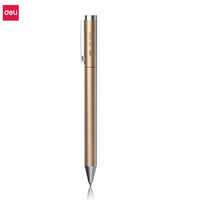 Deli Metal Rotary Gel Ink Ballpoint Pen, 0.5mm Extra Fine Bullet Rods Signature Business Smooth Writing Pens for Office School