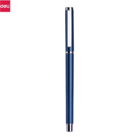 Deli Metal Sign Pen 0.5mm Gel Smooth Writing Pens Bullet Fine Tip Black Blue ink Refills Business Office School Gift