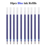 Deli Metal Sign Pen 0.5mm Gel Smooth Writing Pens Bullet Fine Tip Black Blue ink Refills Business Office School Gift