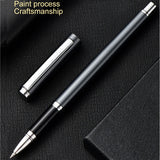 Deli Metal Sign Pen 0.5mm Gel Smooth Writing Pens Bullet Fine Tip Black Blue ink Refills Business Office School Gift