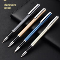 Deli Metal Sign Pen 0.5mm Gel Smooth Writing Pens Bullet Fine Tip Black Blue ink Refills Business Office School Gift