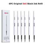 Deli Metal Sign Pen Gel Ink Pen 9.5mm Signing Stylo PREMEC Smooth Refill MiKuni Japan Ink Caneta OEM Black Blue Ink