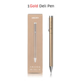 Deli Metal Sign Pen Gel Ink Pen 9.5mm Signing Stylo PREMEC Smooth Refill MiKuni Japan Ink Caneta OEM Black Blue Ink