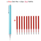 Deli Metal Sign Pen Gel Ink Pen 9.5mm Signing Stylo PREMEC Smooth Refill MiKuni Japan Ink Caneta OEM Black Blue Ink