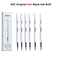 Deli Metal Sign Pen Gel Ink Pen 9.5mm Signing Stylo PREMEC Smooth Refill MiKuni Japan Ink Caneta OEM Black Blue Ink