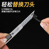 Deli Metal Utility Knife Paper Cutter Retractable Box Cutter Vinyl Craft Cutter Knife with 30 Degree Snap-off Blades  Art Knives