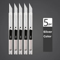 Deli Metal Utility Knife Small Alummium Paper Cutter нож With Sharp Blades Safety Stationery Art Tools With Auto-Locking Design