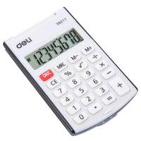 Deli Mini Clamshell Calculator Original with LCD Notepad Small Exquisite Protection Calculator High Quality for Students Office