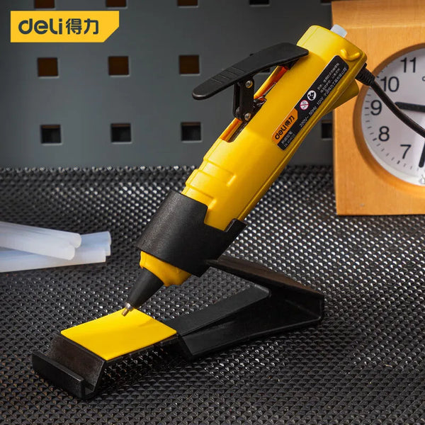 Deli Mini Hot Melt Glue Gun Tool DC Plug 10W Low Voltage Safety High Viscosity 7mm Glue Stick Household Tool DIY Power Tool