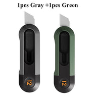 Deli Mini Pocket Knife нож Protable Utility Knife Box Cutter Auto-Retract Upgraded Front Self-Locking SK5 Blade Office Supplies