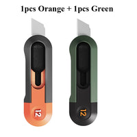 Deli Mini Pocket Knife нож Protable Utility Knife Box Cutter Auto-Retract Upgraded Front Self-Locking SK5 Blade Office Supplies