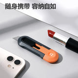 Deli Mini Pocket Knife нож Protable Utility Knife Box Cutter Auto-Retract Upgraded Front Self-Locking SK5 Blade Office Supplies