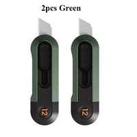 Deli Mini Pocket Knife нож Protable Utility Knife Box Cutter Auto-Retract Upgraded Front Self-Locking SK5 Blade Office Supplies