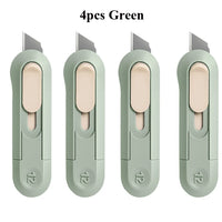 Deli Mini Pocket Knife нож Protable Utility Knife Box Cutter Auto-Retract Upgraded Front Self-Locking SK5 Blade Office Supplies