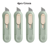 Deli Mini Pocket Knife нож Protable Utility Knife Box Cutter Auto-Retract Upgraded Front Self-Locking SK5 Blade Office Supplies