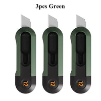 Deli Mini Pocket Knife нож Protable Utility Knife Box Cutter Auto-Retract Upgraded Front Self-Locking SK5 Blade Office Supplies