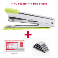 Deli Mini Stapler NO.10 Metal Durable Fashion Colored Staplers With Portable Compact Kawaii Stationery Shool Office Supplies