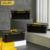 Deli Multifunctional Household Maintenance Tool Storage Box for Professional Amateur Worker Toolbox with Removable Tray