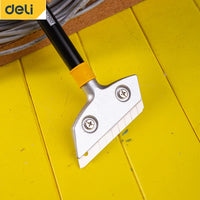 Deli New Good Quality Stainless Steel Wallpaper Paint Tiles Flooring Scraper 600 mm Remover with Blade Household Cleaning Tools