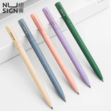 Deli Nusign Gel Pen Rotating Ballpoint Pens Pучка Caneta 0.5MM Black Ink Stylo Smooth Writing Office School Stationery